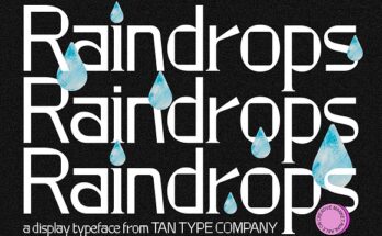 TAN RAINDROPS FONT