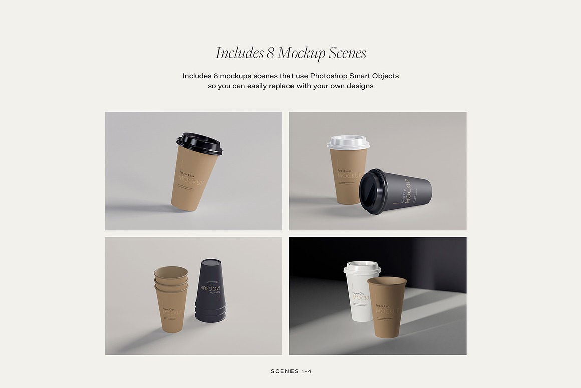 Paper Coffee Cup Mockups 2