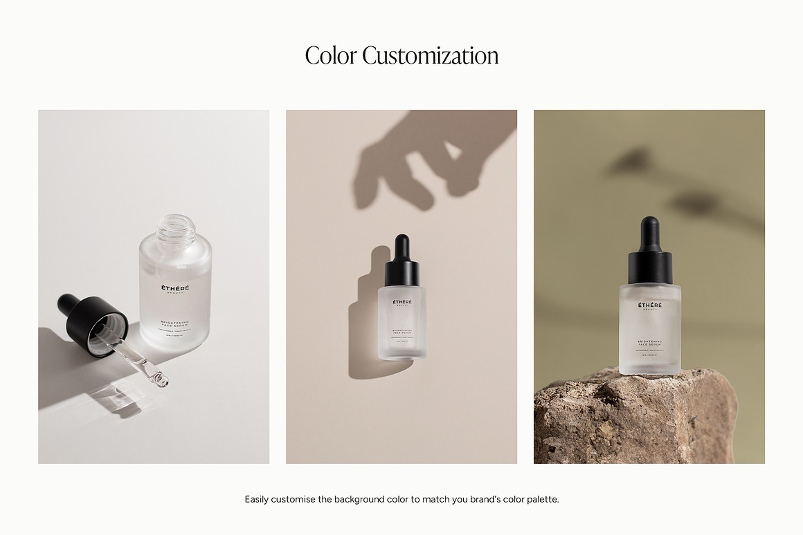 Frosted Dropper Bottle Mockups 3