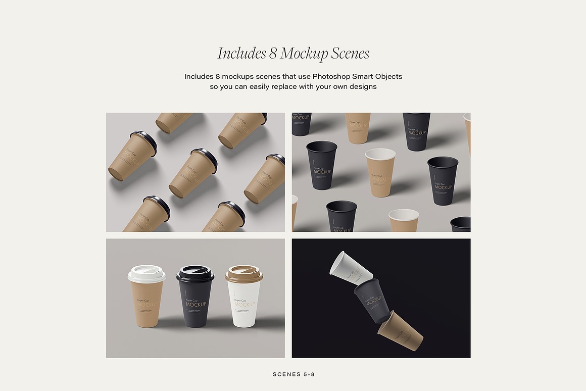 Paper Coffee Cup Mockups 3