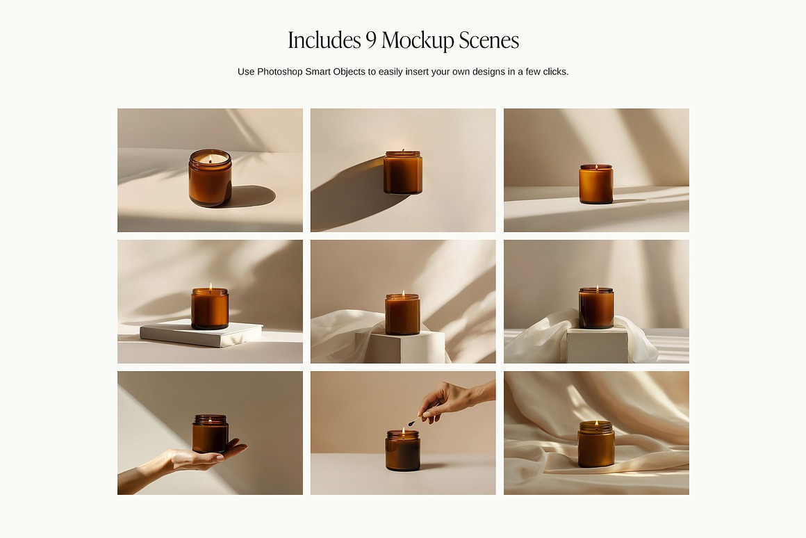 Amber Candle Mockup 3