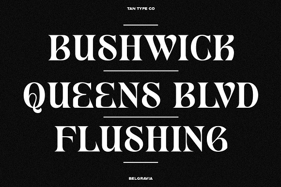 TAN BELGRAVIA FONT 2