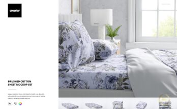 Brushed Cotton Sheet Mockup