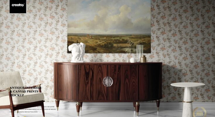 Antique Interior Print Mockup