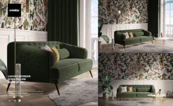 Living Room & Rugs Mockup Set