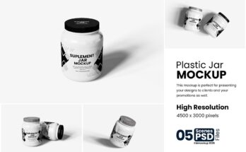 Supplement Jar Mockup Set