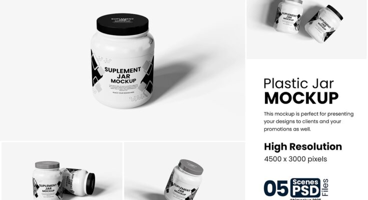 Supplement Jar Mockup Set