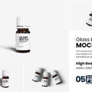 Glass Bottle Mockup PSD