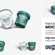 Paint Bucket Mockup Set