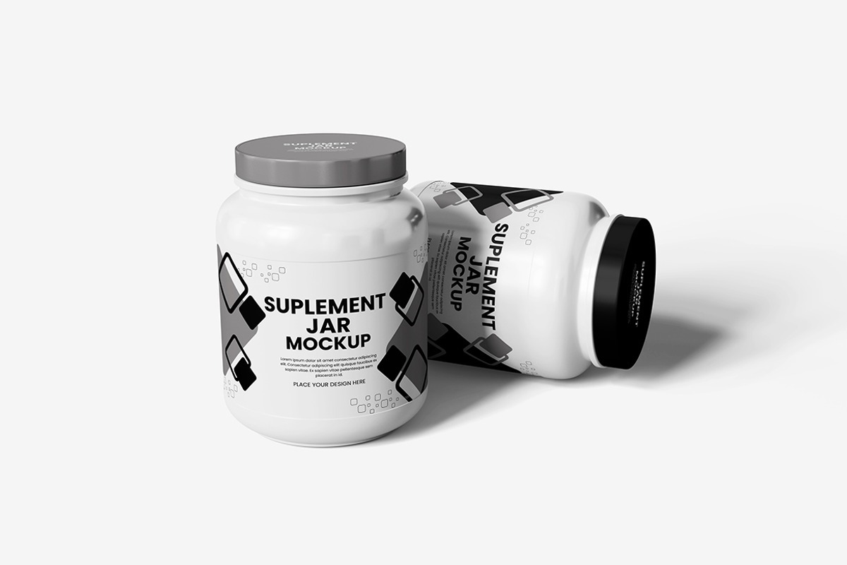 Supplement Jar Mockup Set 2