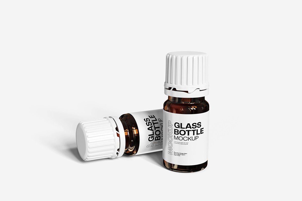 Glass Bottle Mockup PSD 2